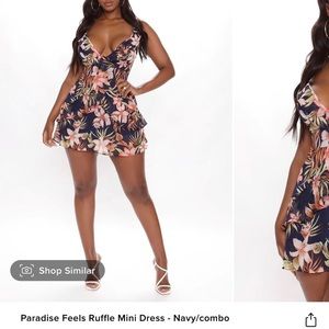 Paradise Feels Ruffle Mini Dress